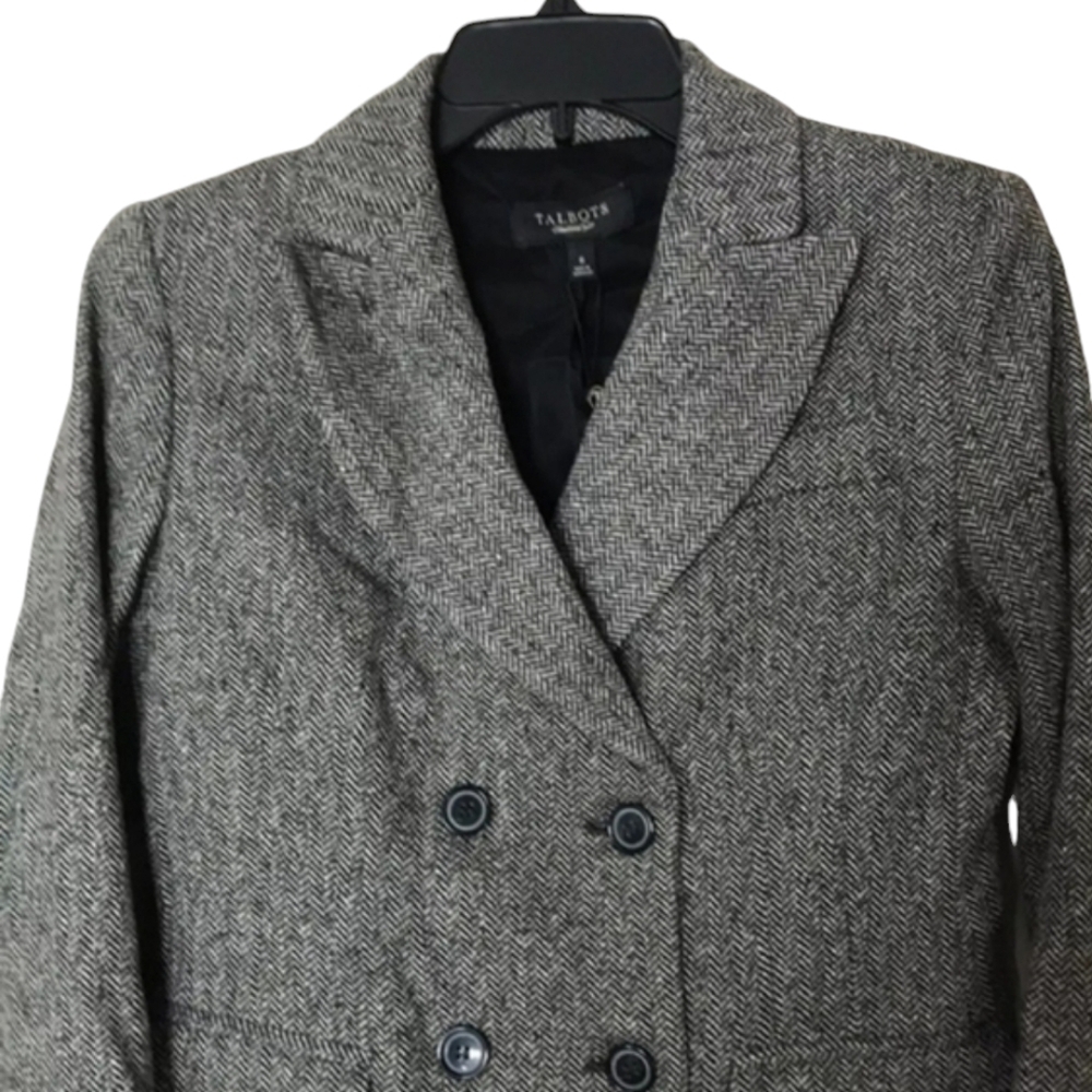 Talbots The Kate Fit Wool Blend‎ Double Breasted Blazer Sz 6, office, career - Picture 3 of 6